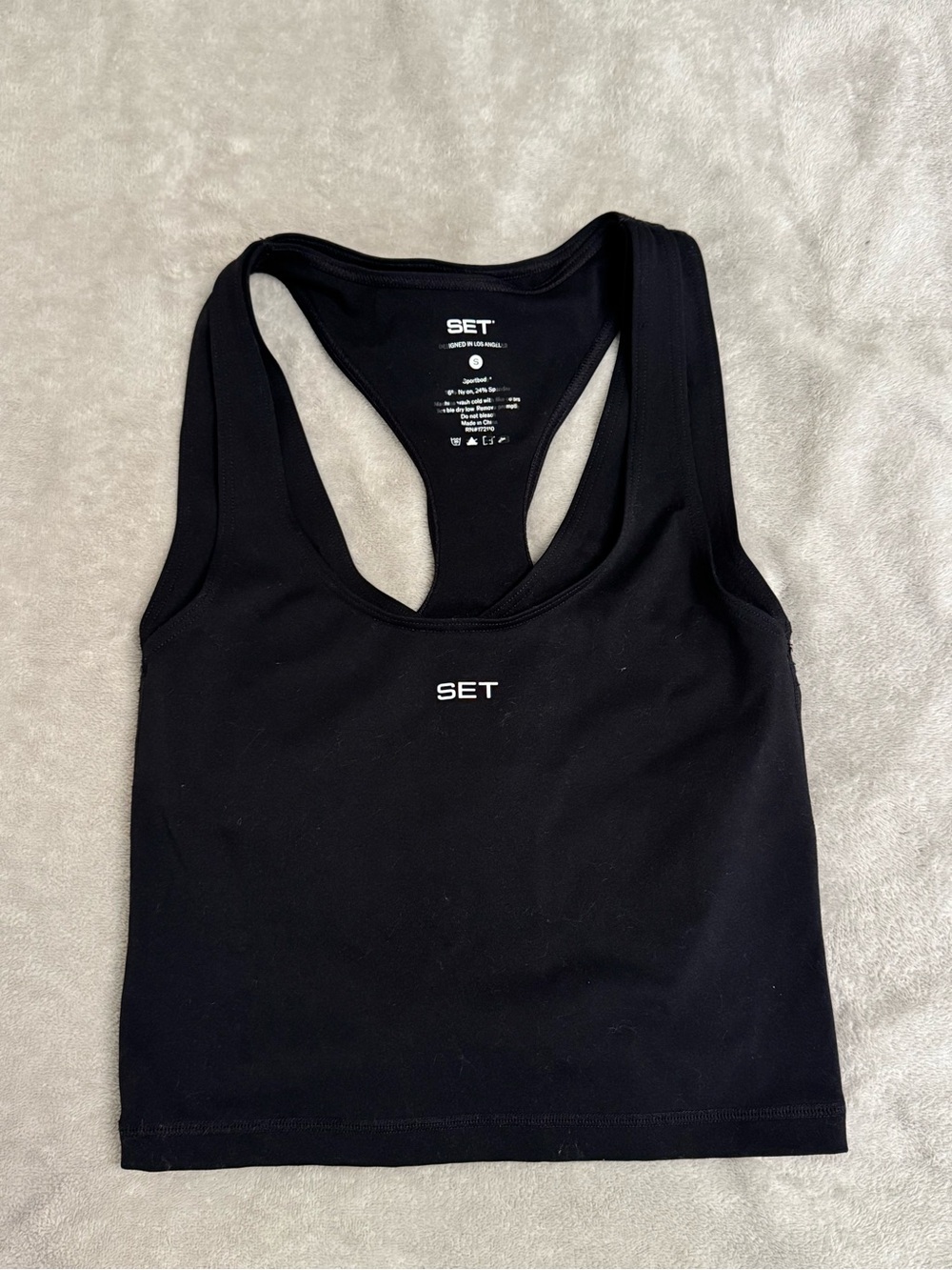 SET Active Sportbody Sporty Gym Tank Black
